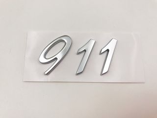 EMBLEMA LETRAS PORSCHE 911 NEGRAS O PLATA.