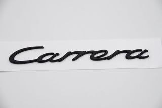 EMBLEMA LETRAS PORSCHE CARRERA ROJAS NEGRAS PLATA