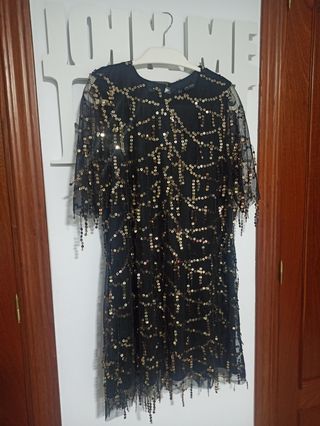 Vestido negro fiesta mujer