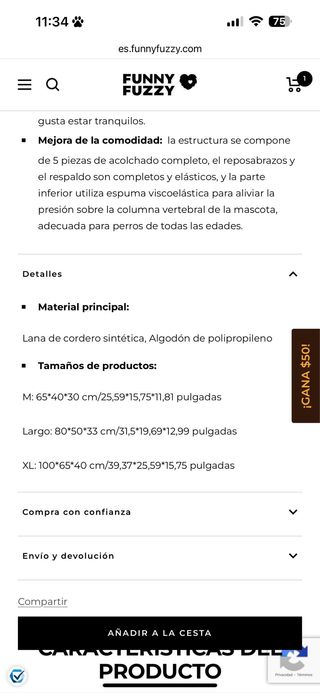 FUNNY FUZZY Sofá cama lana cordero sintética