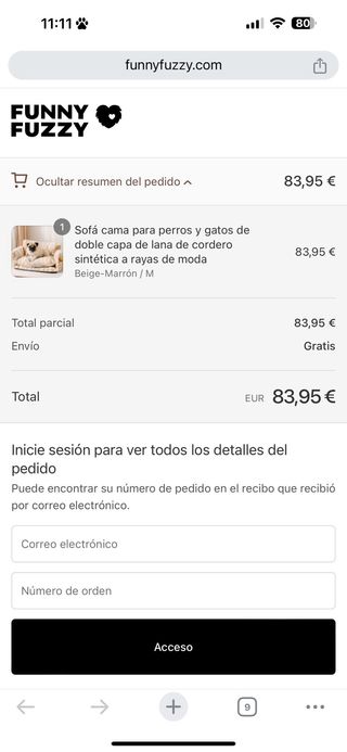 FUNNY FUZZY Sofá cama lana cordero sintética