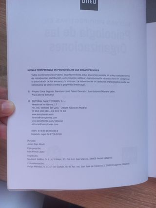 Psicología de las organizaciones UNED