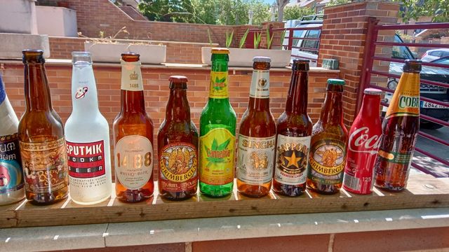 Colección botellas de cristal 