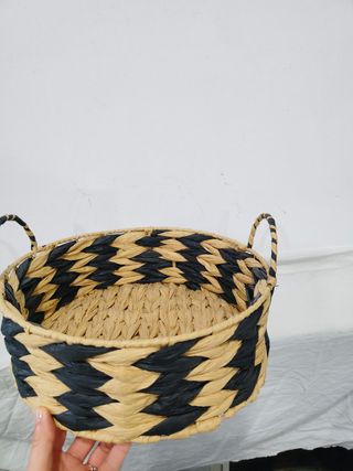 Centro mesa panera bandeja macetero enea metal