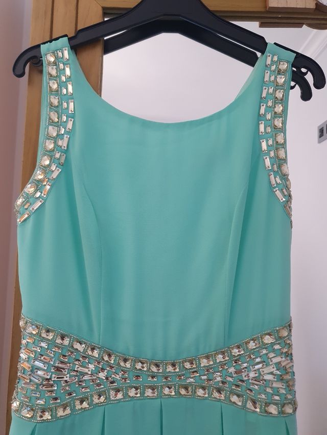 Vestido largo verde agua t.m38