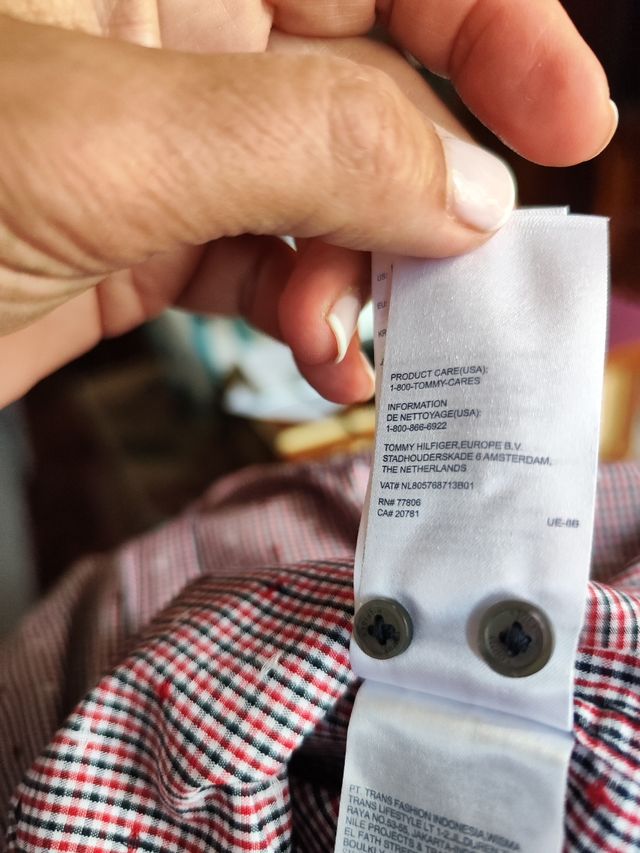 Camisa cuadros Tommy