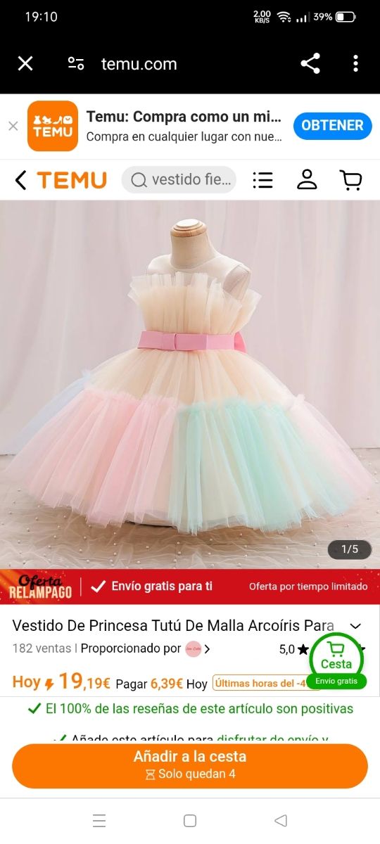 VESTIDO DE PRINCESA TUTÚ