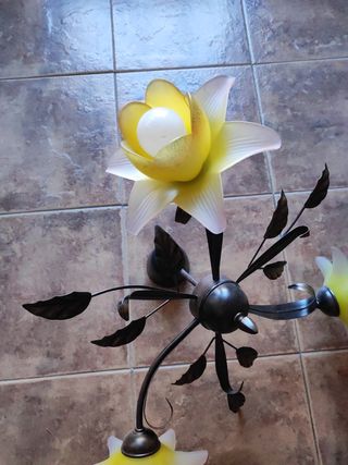 Lampara forja marron