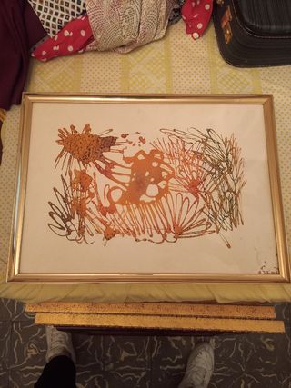 Cuadro naranja abstracto