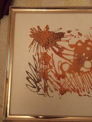 Cuadro naranja abstracto