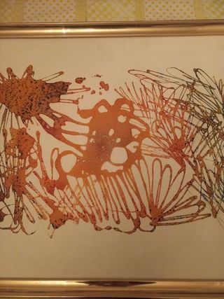 Cuadro naranja abstracto