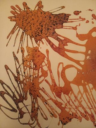 Cuadro naranja abstracto