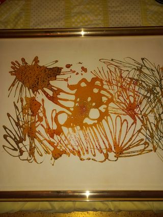 Cuadro naranja abstracto