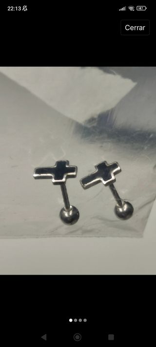 Pendientes cruz goticos