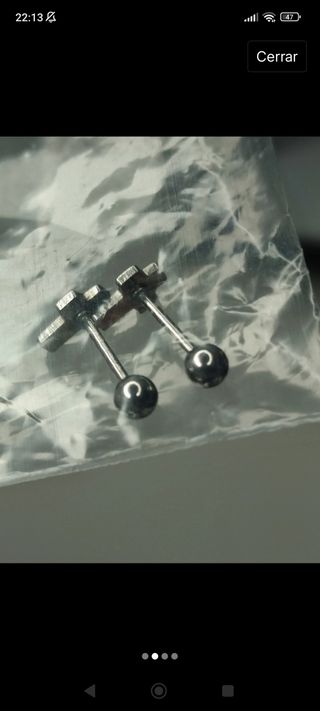 Pendientes cruz goticos