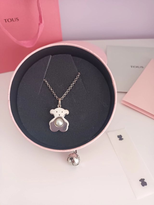 Colgante y gargantilla Tous plata y perla de segunda mano por 50