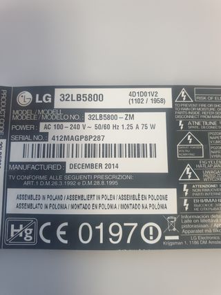 Fuente de alimentacion LG 32LB580zm