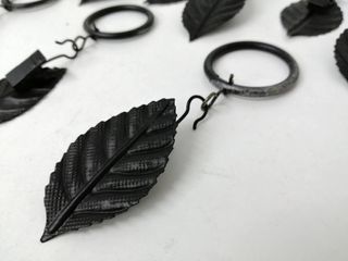 10 Anillas + ganchos hojas clip para cortinas