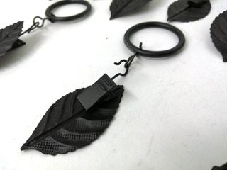 10 Anillas + ganchos hojas clip para cortinas