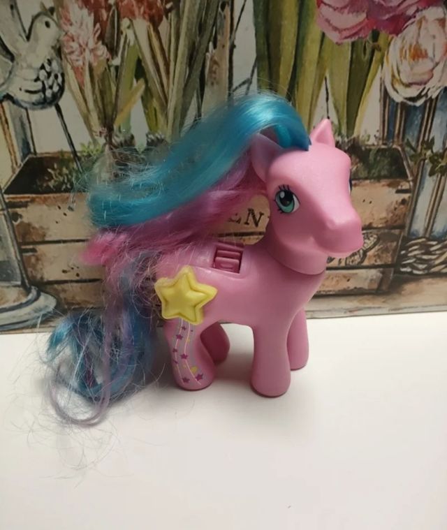 PEQUEÑO PONY ROSA CON MECANISMO
