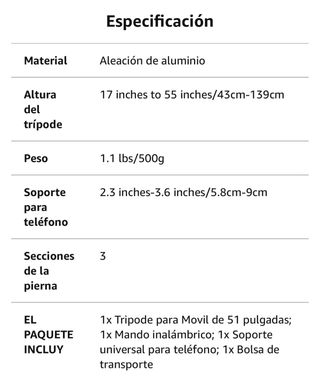 Trípode y palo selfie para móvil