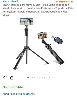Trípode y palo selfie para móvil