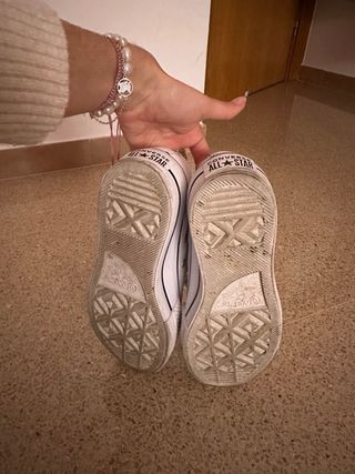 Converse plataforma piel blancas