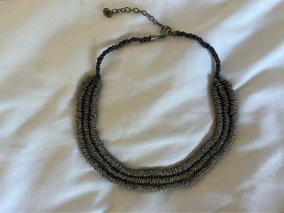 Collar de plata de tres tiras de massimo dutti