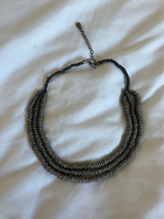 Collar de plata de tres tiras de massimo dutti