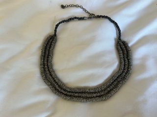 Collar de plata de tres tiras de massimo dutti