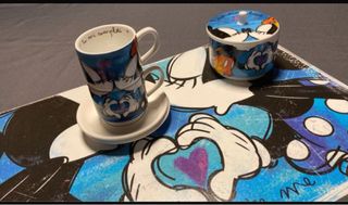 Set 2 Tazze Caffè Mickey Mouse Impilabili 