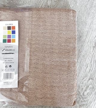 Colcha plaid multiusos 180x260cm beige Algodón