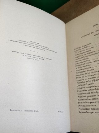 Libro antiguo - FRANCÉS Libro Segundo - Método.