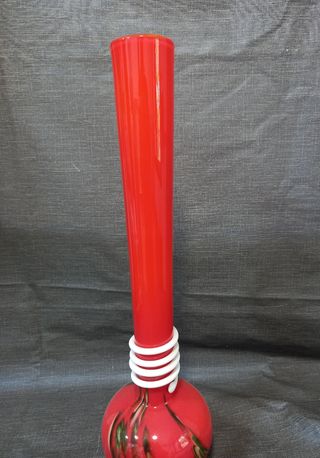 Jarrón GRANDE opalina ROJO VETEADO