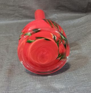 Jarrón GRANDE opalina ROJO VETEADO