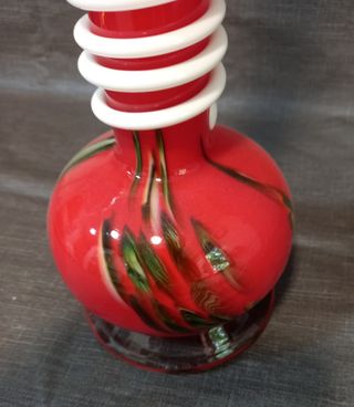 Jarrón GRANDE opalina ROJO VETEADO