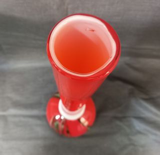 Jarrón GRANDE opalina ROJO VETEADO