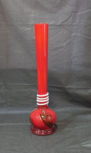 Jarrón GRANDE opalina ROJO VETEADO