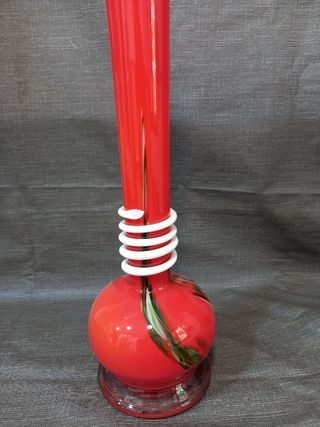 Jarrón GRANDE opalina ROJO VETEADO