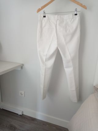 Pantalón de pinzas blanco nuevo
