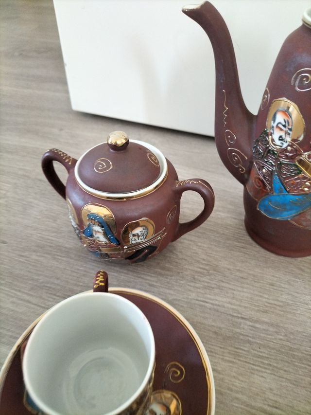 Juego porcelana japonesa dioses antigua