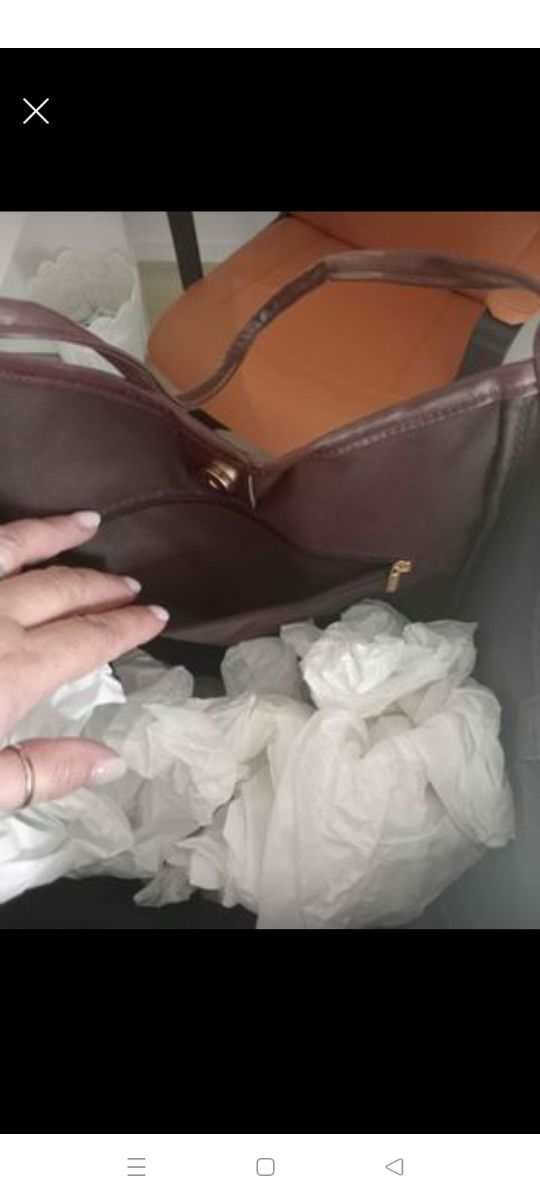 Borsa shopper pelle nuova