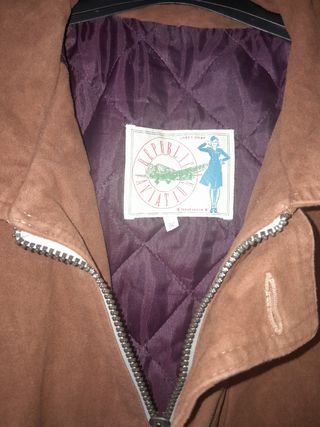 Chaqueta de antelina acolchada talla súper grande