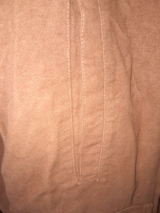 Chaqueta de antelina acolchada talla súper grande