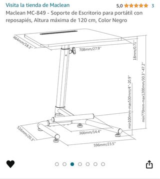 Soporte de escritorio con reposapies