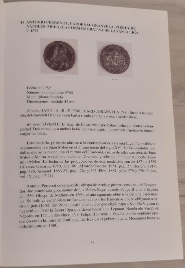 CATÁLOGO DE MEDALLAS HISTÓRICAS MUSEO NAVAL MADRID