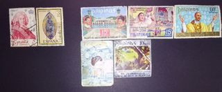 Sellos 2 espanoles y5 de filepinas