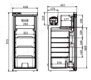 Nevera Congelador 90L 80w por compresor