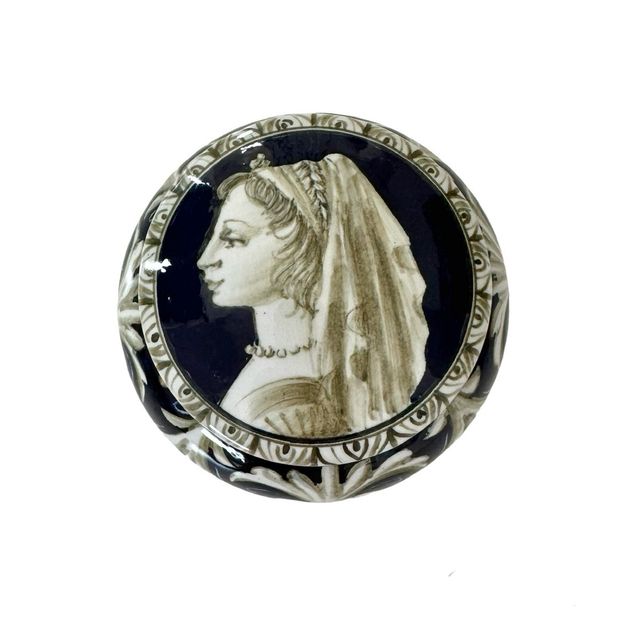 Scatolina tonda in ceramica Maffei Pesaro