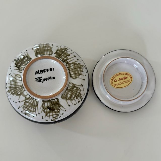 Scatolina tonda in ceramica Maffei Pesaro